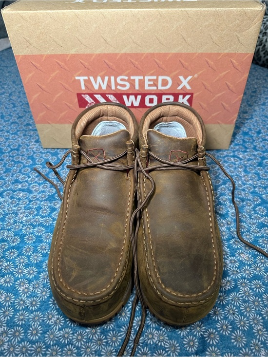 Twisted X Shoes - Twisted X Brown Leather Ankle Work Booties